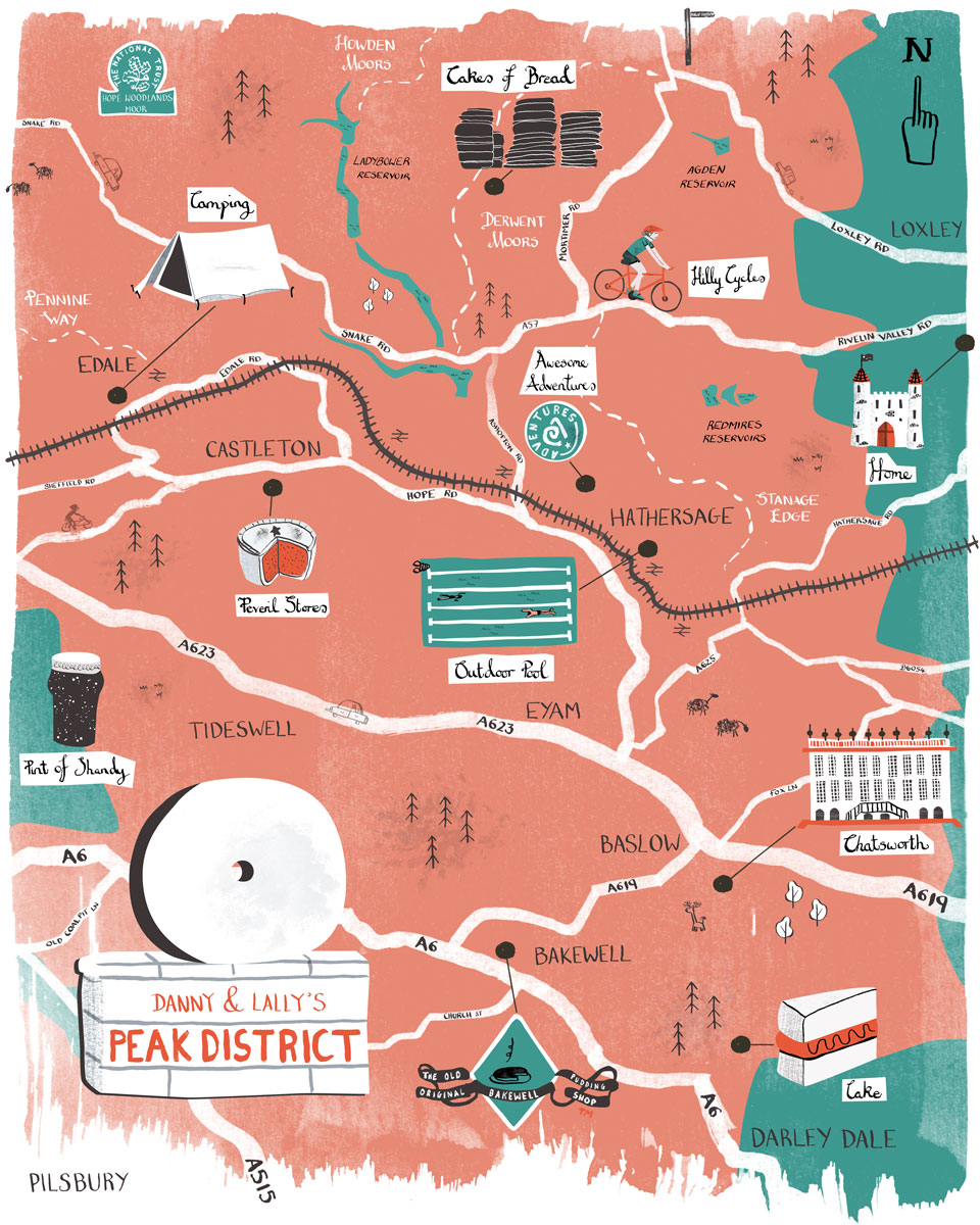peak district tourist map
